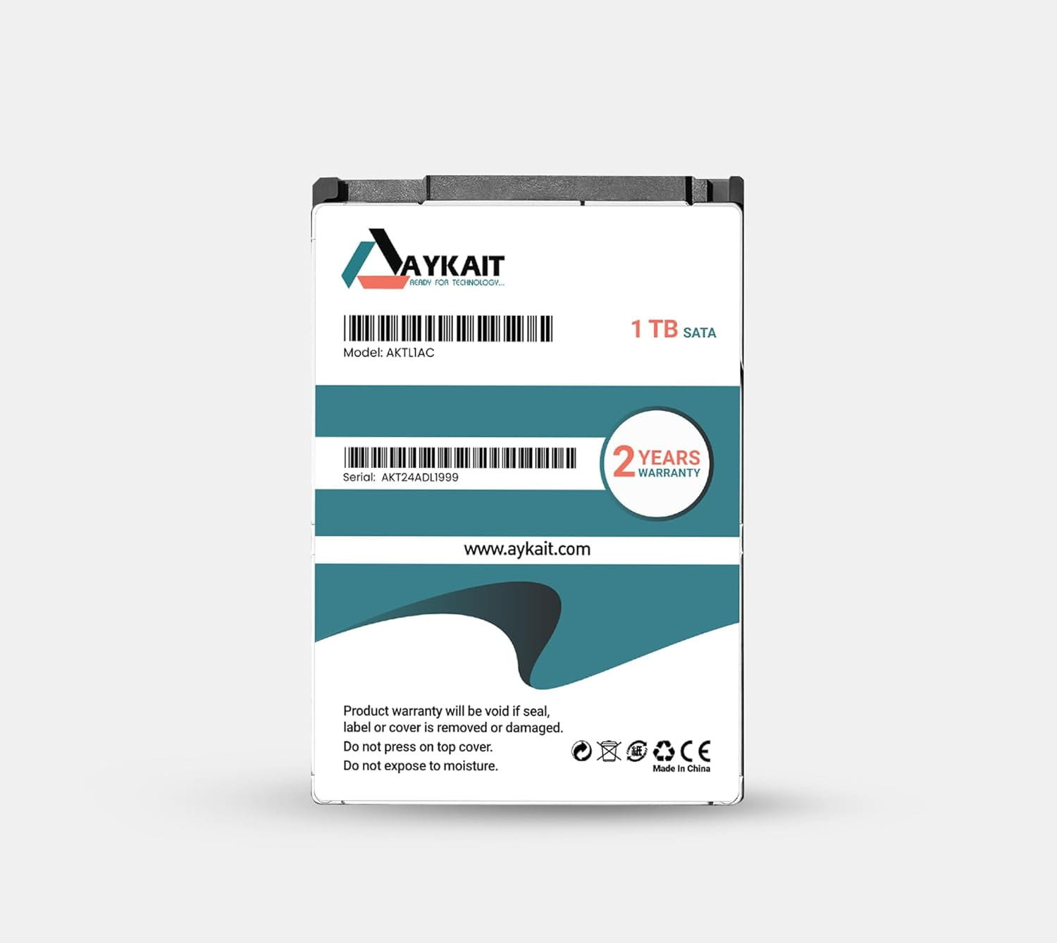AKTL1TBAD 1TB Internal Laptop Hard Drive – 2.5 Inch Ultra Slim SATA HDD, Compatible with Laptop & All-in-One PC, Performance with 2-Year Warranty