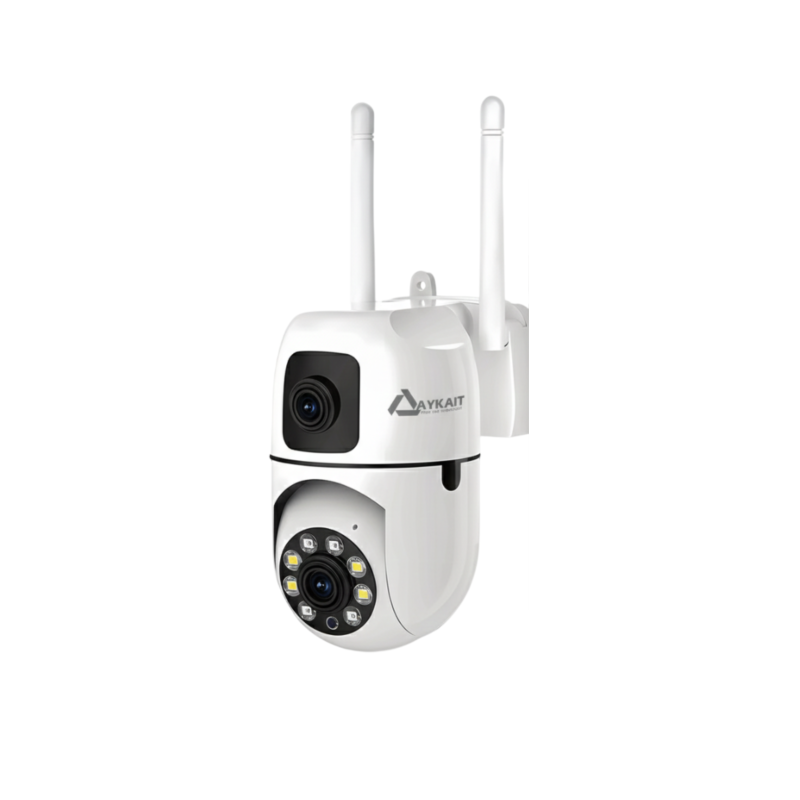 Dual Lens 2MP+ 2MP Smart WiFi PTZ Security Camera, 360° Rotation, Color Night Vision 20m, Motion Alerts, Two-Way Audio, App Remote Access, 128GB SD Support, Indoor Outdoor CCTV